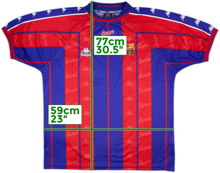 1997-98 Barcelona Home Shirt - 9/10 - (XL)