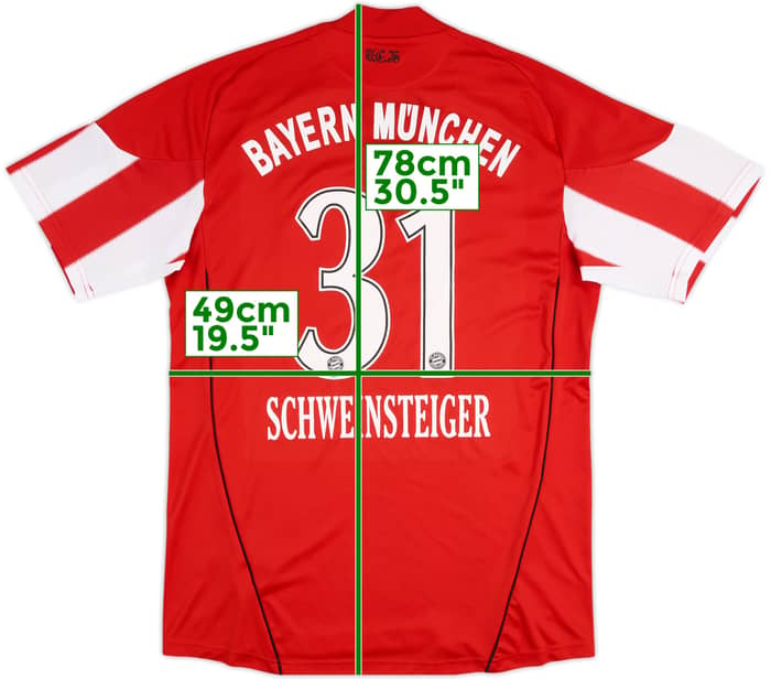 2010-11 Bayern Munich Home Shirt Schweinsteiger #31 - 4/10 - (M)