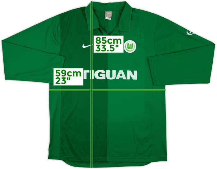 Camiseta de la tercera equipación de manga larga del Wolfsburg 2007-08 - 8/10 - (XL)