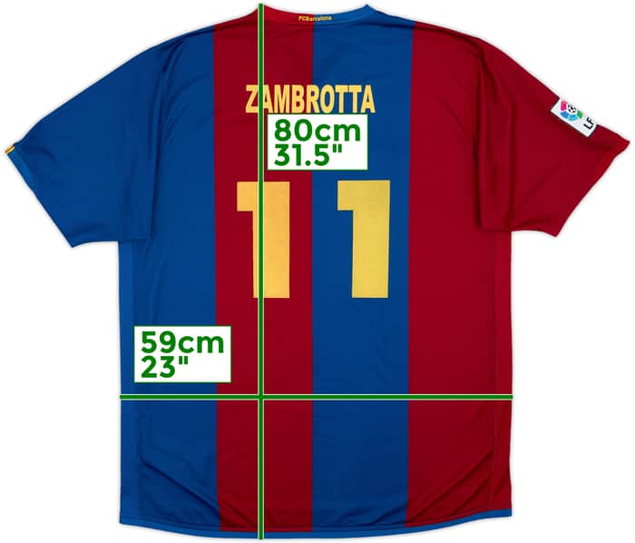 2006-07 Barcelona Home Shirt Zambrotta #11 - 6/10 - (XL)