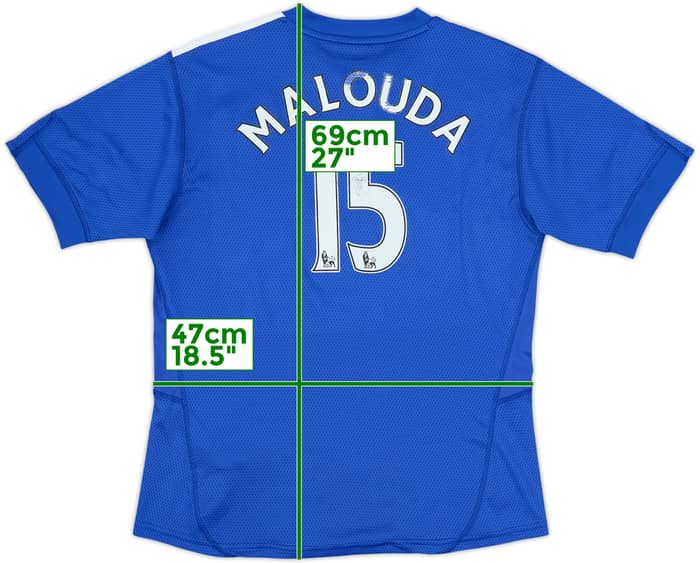 2009-10 Chelsea Home Shirt Malouda #15 - 5/10 - (Women's M)