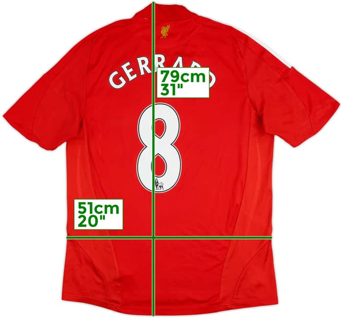 2008-10 Liverpool Local Camiseta Gerrard #8 - 6/10 - (M)