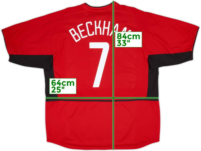 Maillot domicile Manchester United 2002-04 Beckham #7 - 6/10 - (XXL)