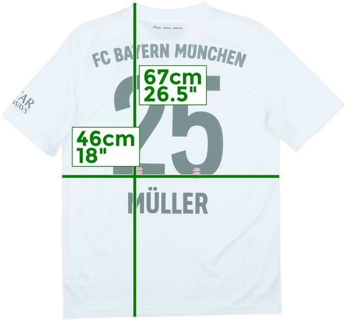 2019-20 Bayern Munich Away Shirt Muller #25 - 8/10 - (15-16 Years)