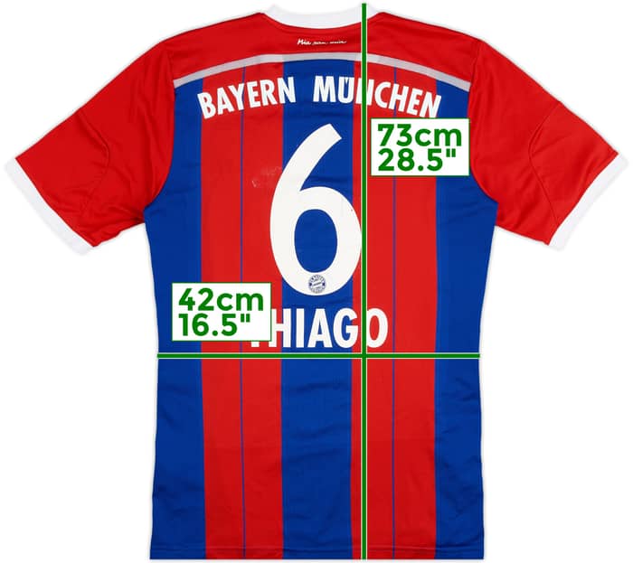 2014-15 Bayern Munich Home Shirt Thiago #6 - 6/10 - (M)