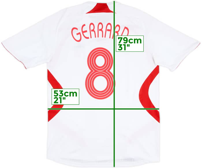 2007-08 Liverpool Away Shirt Gerrard #8 - 5/10 - (L)