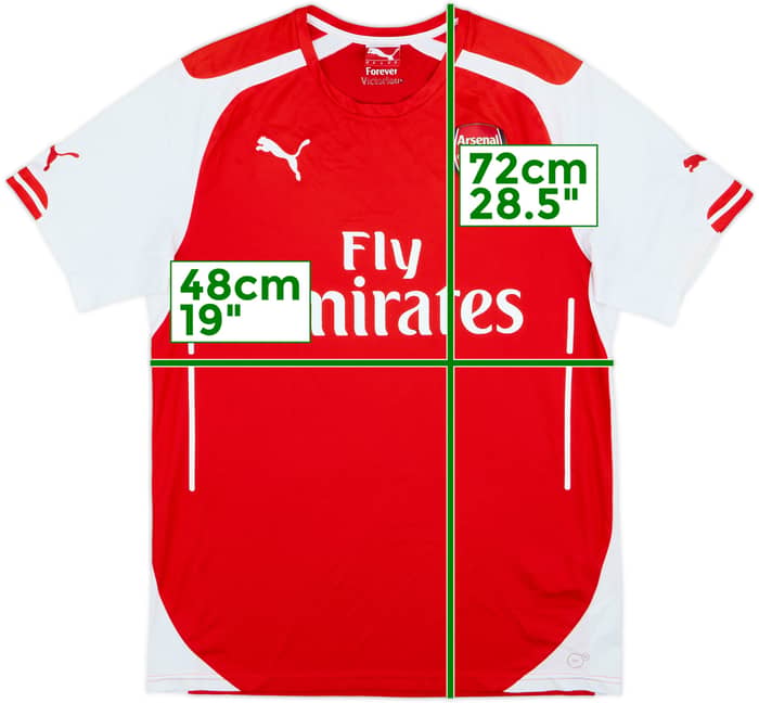 2014-15 Arsenal Home Shirt - 5/10 - (M)