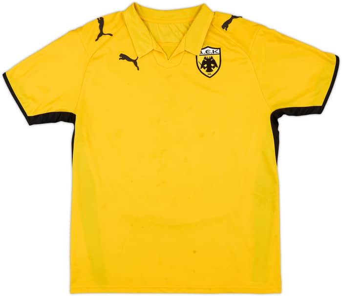 2008-09 AEK Athens Home Shirt - 4/10 - (L)