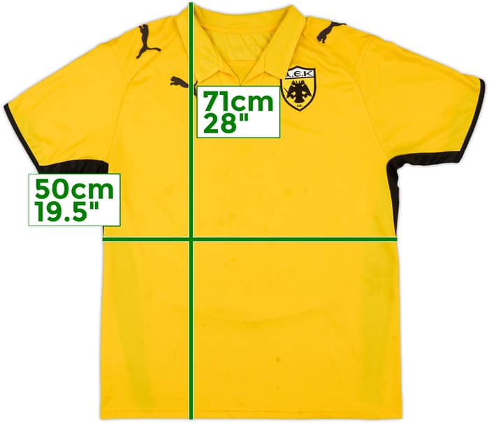 2008-09 AEK Athens Home Shirt - 4/10 - (L)