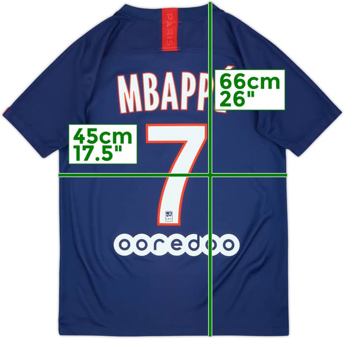 2019-20 Paris Saint-Germain Home Shirt Mbappe #7 - 8/10 - (14-16 Years)