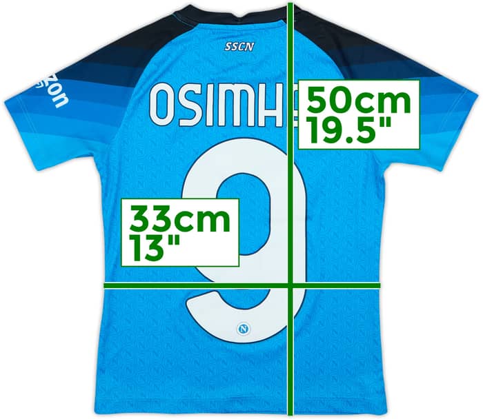 2022-23 Napoli Home Shirt Osimhen #9 - 6/10 - (7-8 Years)