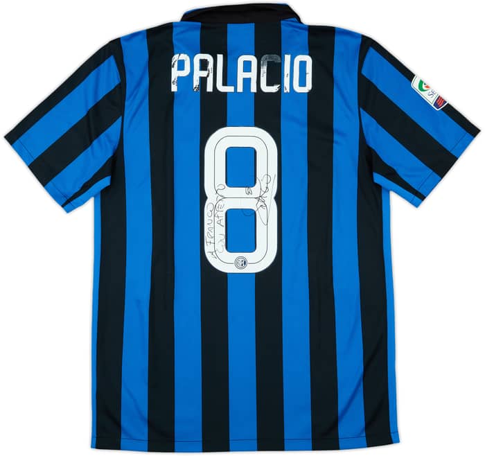 2015-16 Inter Milan Signed Home Shirt Palacio #8 - 5/10 - (M)