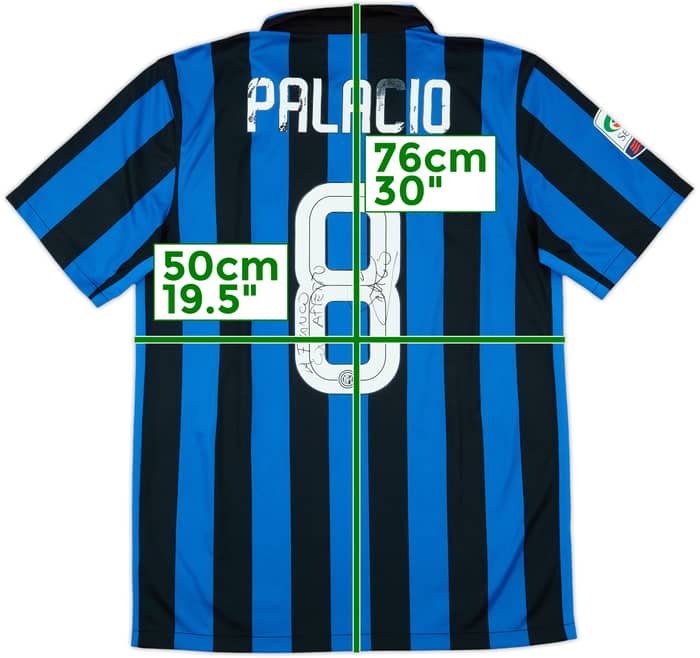 2015-16 Inter Milan Signed Home Shirt Palacio #8 - 5/10 - (M)