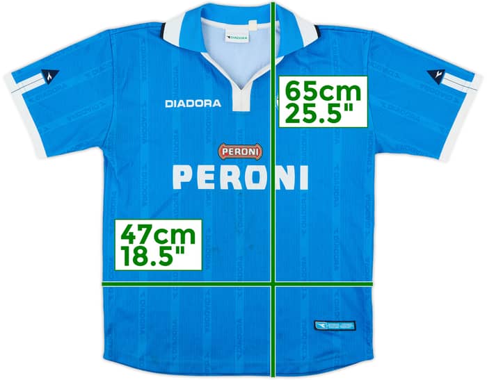 2001-02 Napoli Basic Home Shirt - 6/10 - (13-14 Years)