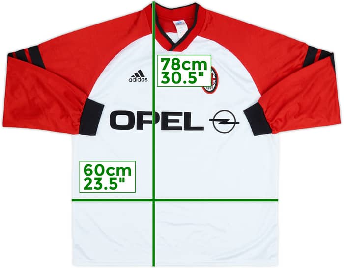 1998-00 AC Milan adidas Training L/S Shirt - 8/10 - (XL)