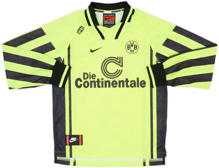 1996-97 Borussia Dortmund Home L/S Shirt - 8/10 - (13-14 Years)