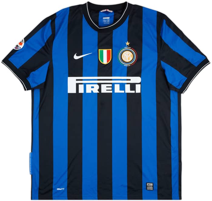 2009-10 Inter Milan Home Shirt Milito #22 - 4/10 - (XL)