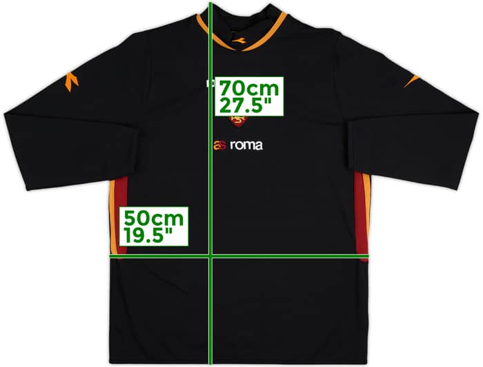 2003-04 Roma Diadora Training L/S Shirt - 7/10 - (L)