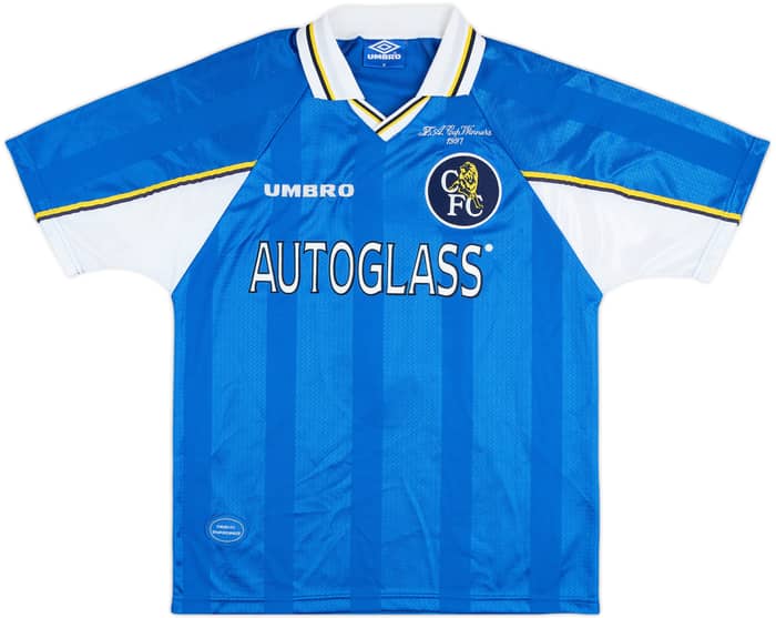 1997-99 Chelsea 'FA Cup Winners' Home Shirt Vialli #9 - 6/10 - (M)