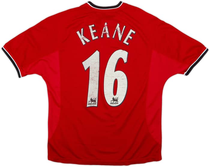 2000-02 Manchester United Home Shirt Keane #16 - 4/10 - (13-14 Years)