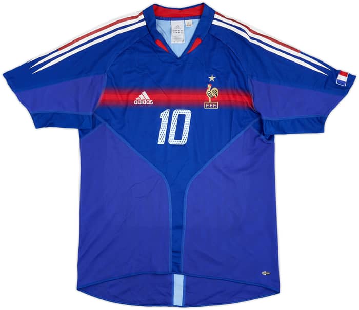 2004-06 France Home Shirt Zidane #10 - 6/10 - (L)