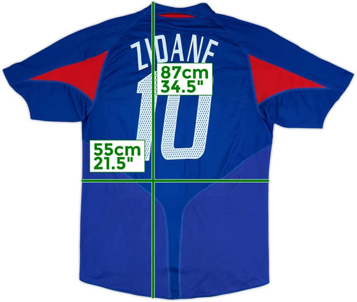 2004-06 France Home Shirt Zidane #10 - 6/10 - (L)