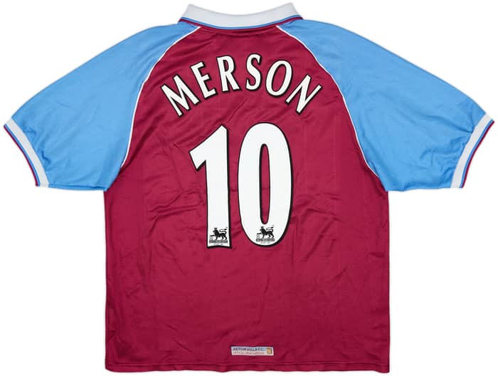 1998-99 Aston Villa Home Shirt Merson #10 - 5/10 - (L)