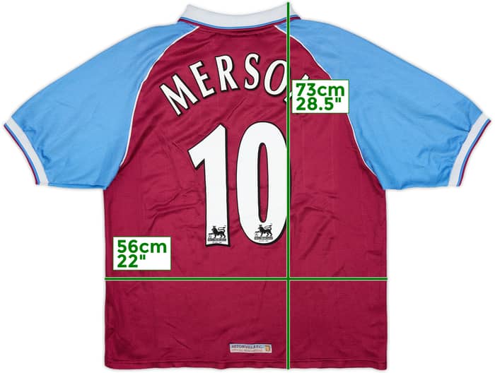 1998-99 Aston Villa Home Shirt Merson #10 - 5/10 - (L)