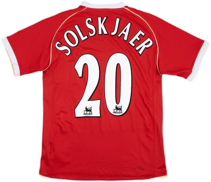 2006-07 Manchester United Home Shirt Solskjaer #20 - 8/10 - (S)