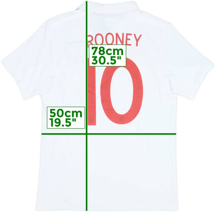 2009-10 England Home Shirt Rooney #10 - 10/10 - (M)