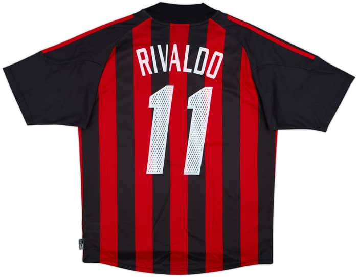 2002-03 AC Milan Home Shirt Rivaldo #11 - 8/10 - (M)