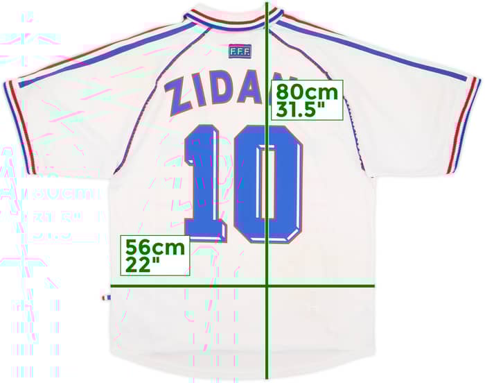 Camiseta de visitante de Francia 1998 Zidane #10 - 7/10 - (L)