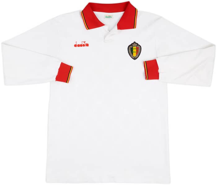 1992-94 Belgium Player Issue Away L/S Shirt #13 - 8/10 - (L)