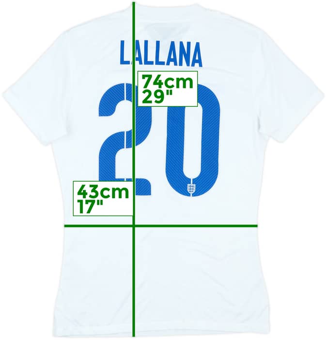 2014 England Match Issue Home Shirt Lallana #20