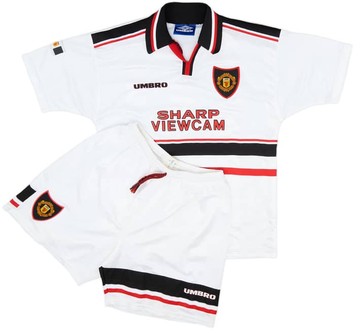 1997-99 Manchester United Away Shirt & Shorts - 7/10 - (L.Boys)