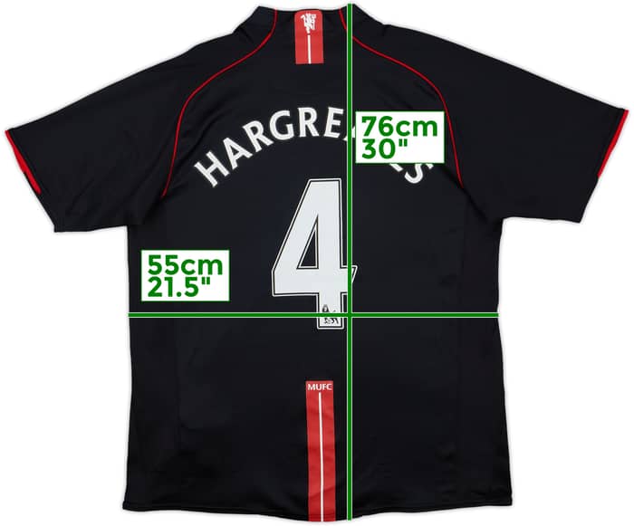 2007-08 Manchester United Away Shirt Hargreaves #4 - 8/10 - (L)