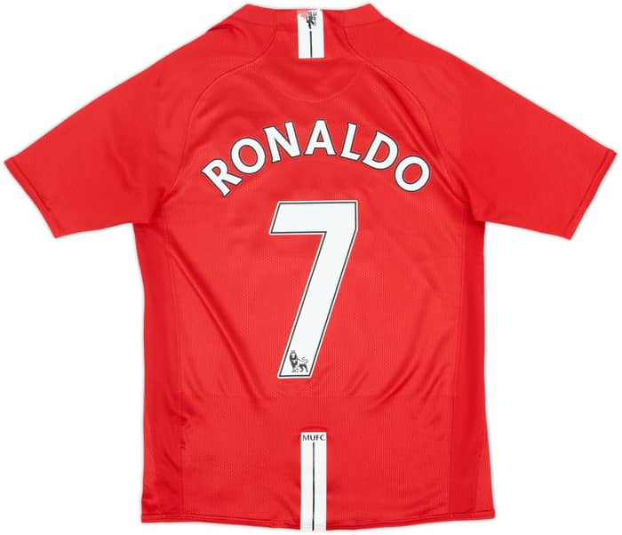 2007-09 Manchester United Home Shirt Ronaldo #7 - 6/10 - (XL.Boys)