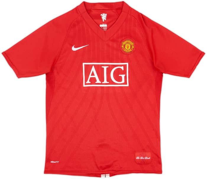 2007-09 Manchester United Home Shirt Ronaldo #7 - 6/10 - (XL.Boys)