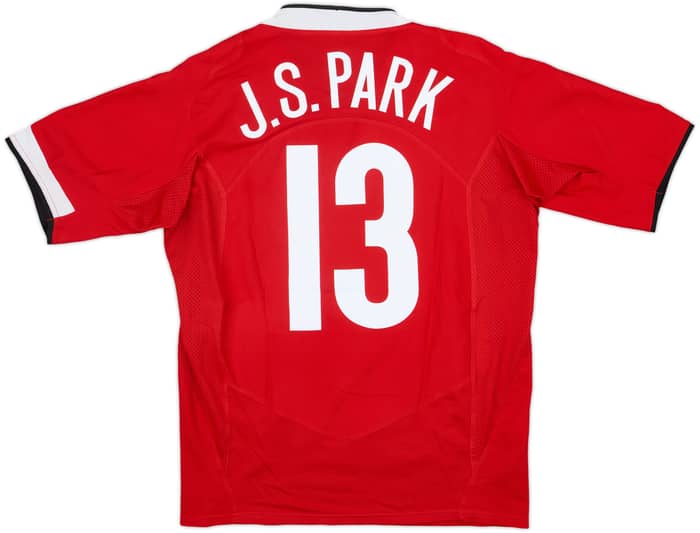 2004-06 Manchester United Home Shirt J.S.Park #13 - 7/10 - (M)