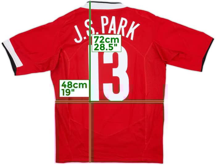 2004-06 Manchester United Home Shirt J.S.Park #13 - 7/10 - (M)