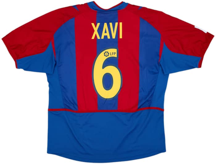 2002-03 Barcelona Home Shirt Xavi #6 - 9/10 - (L)