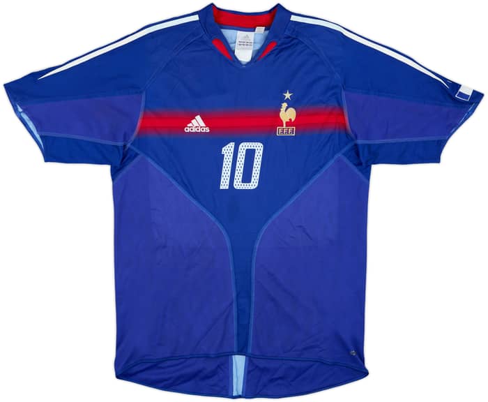 2004-06 France Home Shirt Zidane #10 - 7/10 - (L)