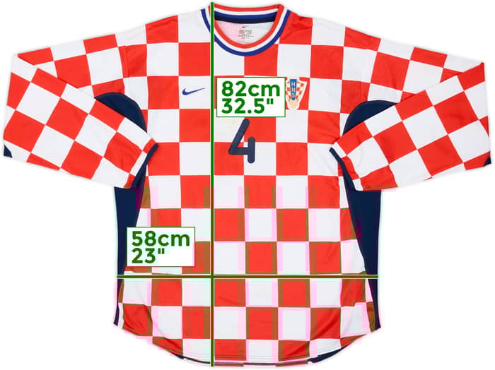 2000-02 Croatia Match Issue Home L/S Shirt #4