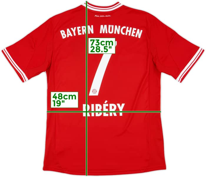 2013-14 Bayern Munich Home Shirt Ribery #7 - 8/10 - (XL.Boys)