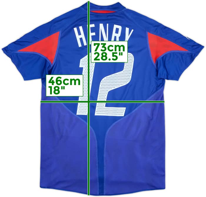 2004-06 France Home Shirt Henry #12 - 6/10 - (XL.Boys)