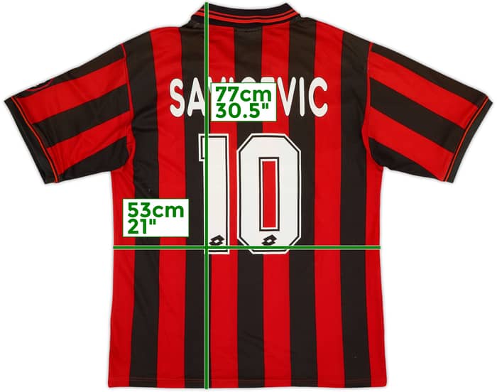 1996-97 AC Milan Home Shirt Savicevic #10 - 7/10 - (L)