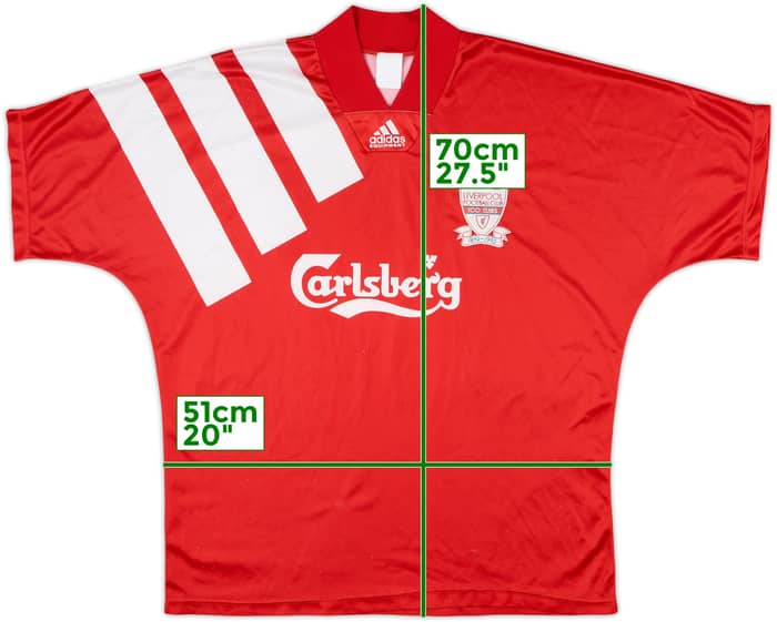 1992-93 Liverpool Centenary Home Shirt - 8/10 - (L)