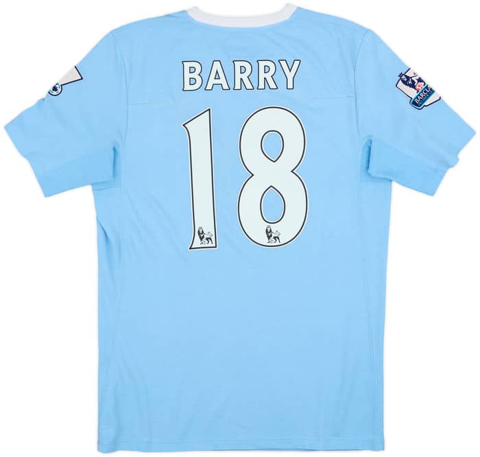 2009-10 Manchester City Home Shirt Barry #18 - 7/10 - (S)