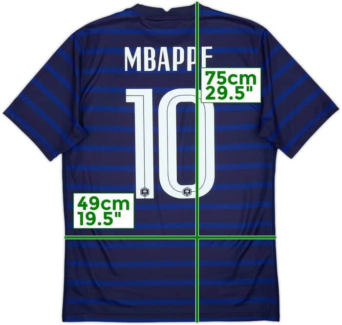 2020-21 France Home Shirt Mbappe #10 - 8/10 - (M)