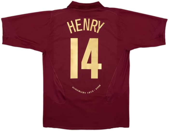 2005-06 Arsenal Home Shirt Henry #14 - 8/10 - (L)